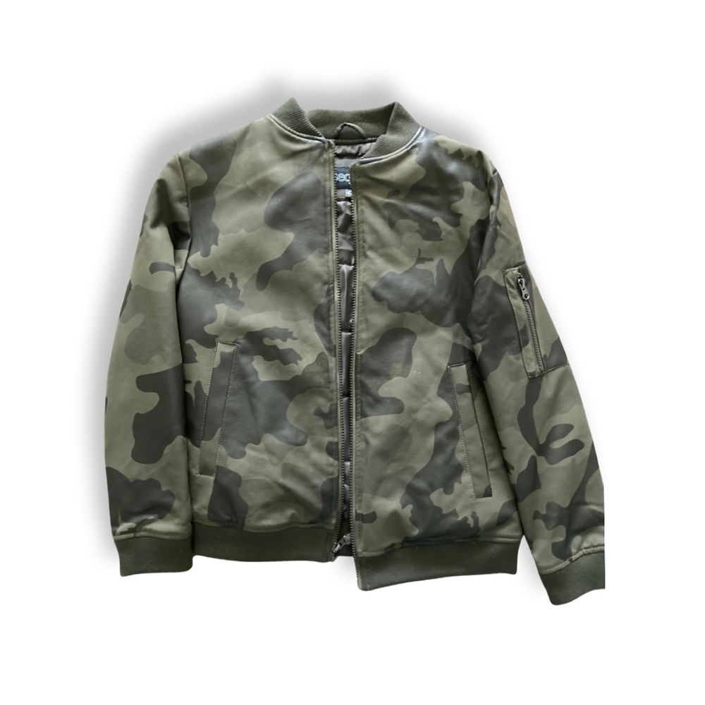 Sequoia Leather Camo Bomber, womens small